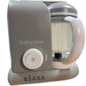 BEABA Babycook Baby Food Maker 4-in-1 Steam Blend Reheat Cloud Gray